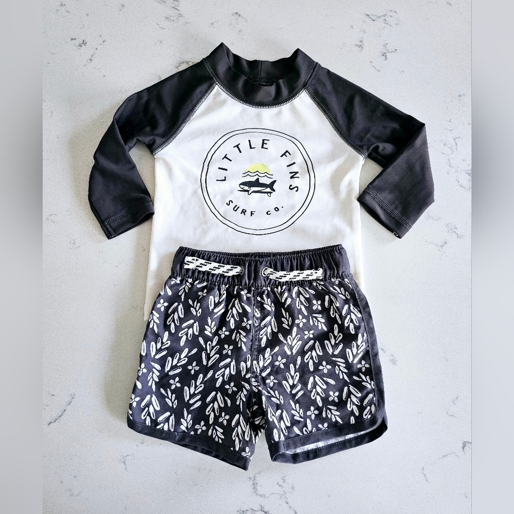 Carters 6 month Rashgaurd and Shorts Swim Set